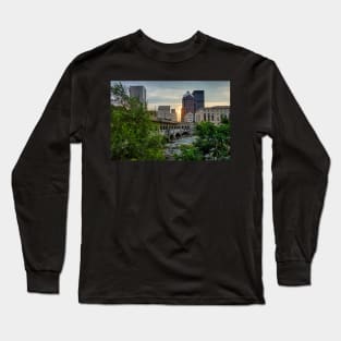 Rochester NY Sunrise Genesee River Grass Long Sleeve T-Shirt